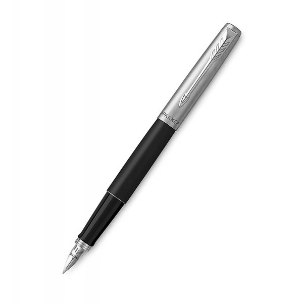 Parker Jotter Core Bond Street Black Chrome Trim Fountain Pen